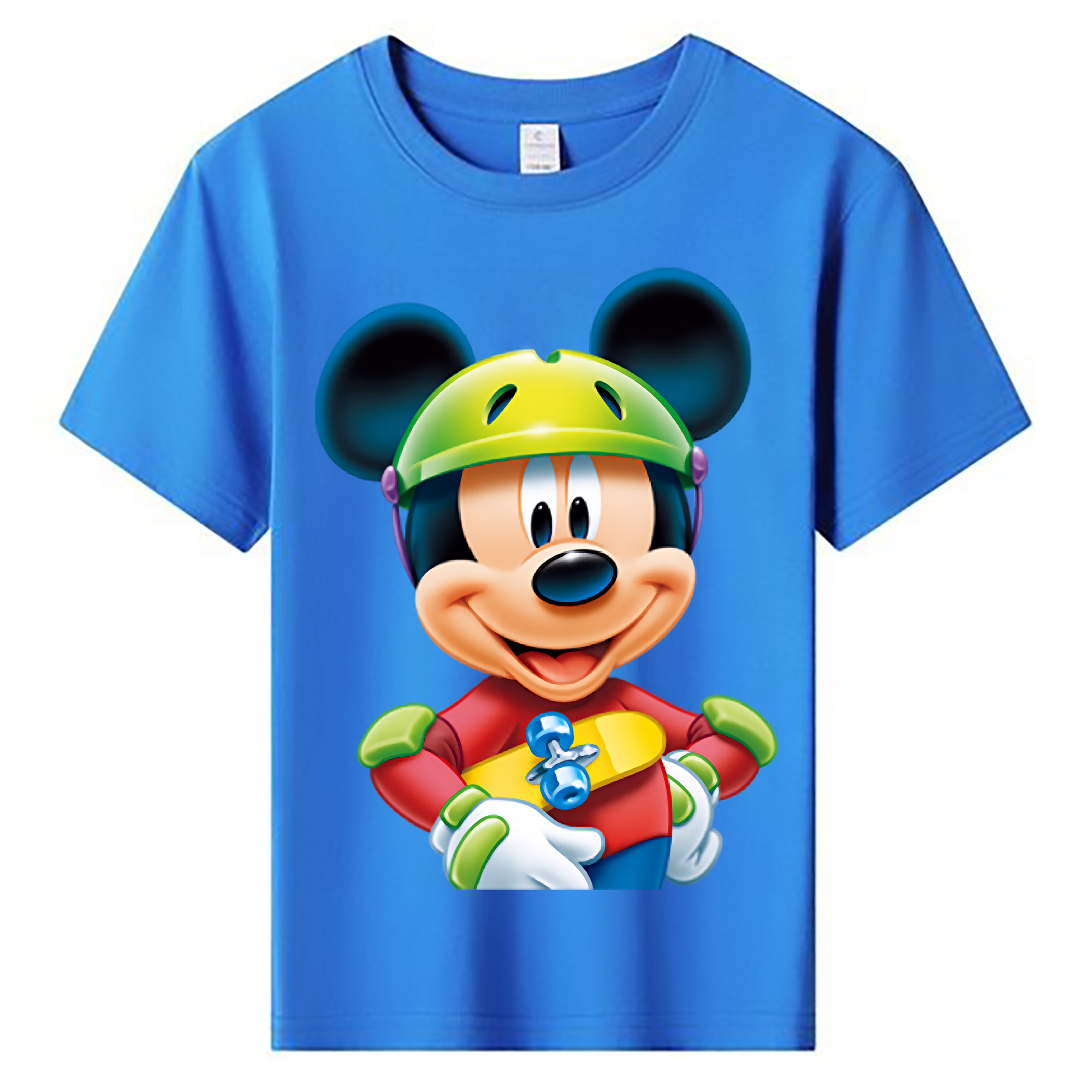 （画像用） ミッキーマウス Mickey Mouse 綿100％キッズTシャツ（フロントプリント）